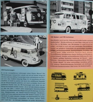 Volkswagen T1 Bus Modelprogram 1958 "Weiterkommen mit Transporter" Carbrochure (0462)